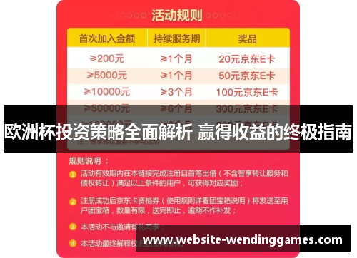 欧洲杯投资策略全面解析 赢得收益的终极指南