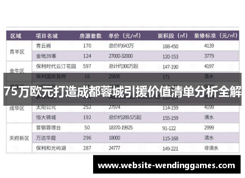 75万欧元打造成都蓉城引援价值清单分析全解