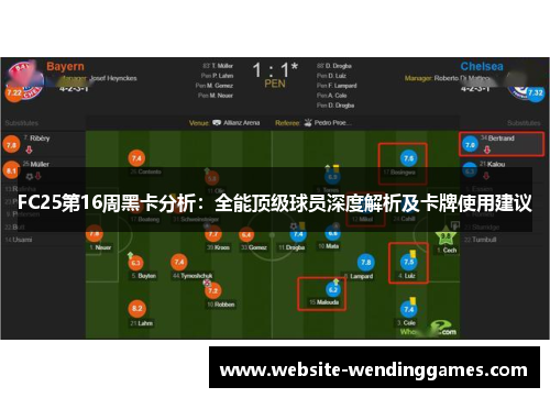FC25第16周黑卡分析：全能顶级球员深度解析及卡牌使用建议