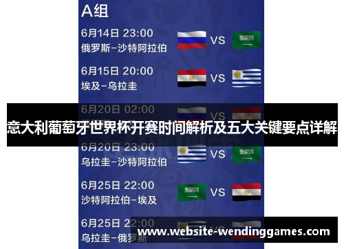 意大利葡萄牙世界杯开赛时间解析及五大关键要点详解